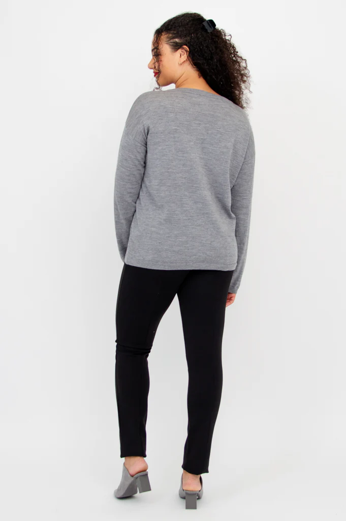 Wishes Sweater, Greyish Shadow, 100% Merino Wool - Image 11