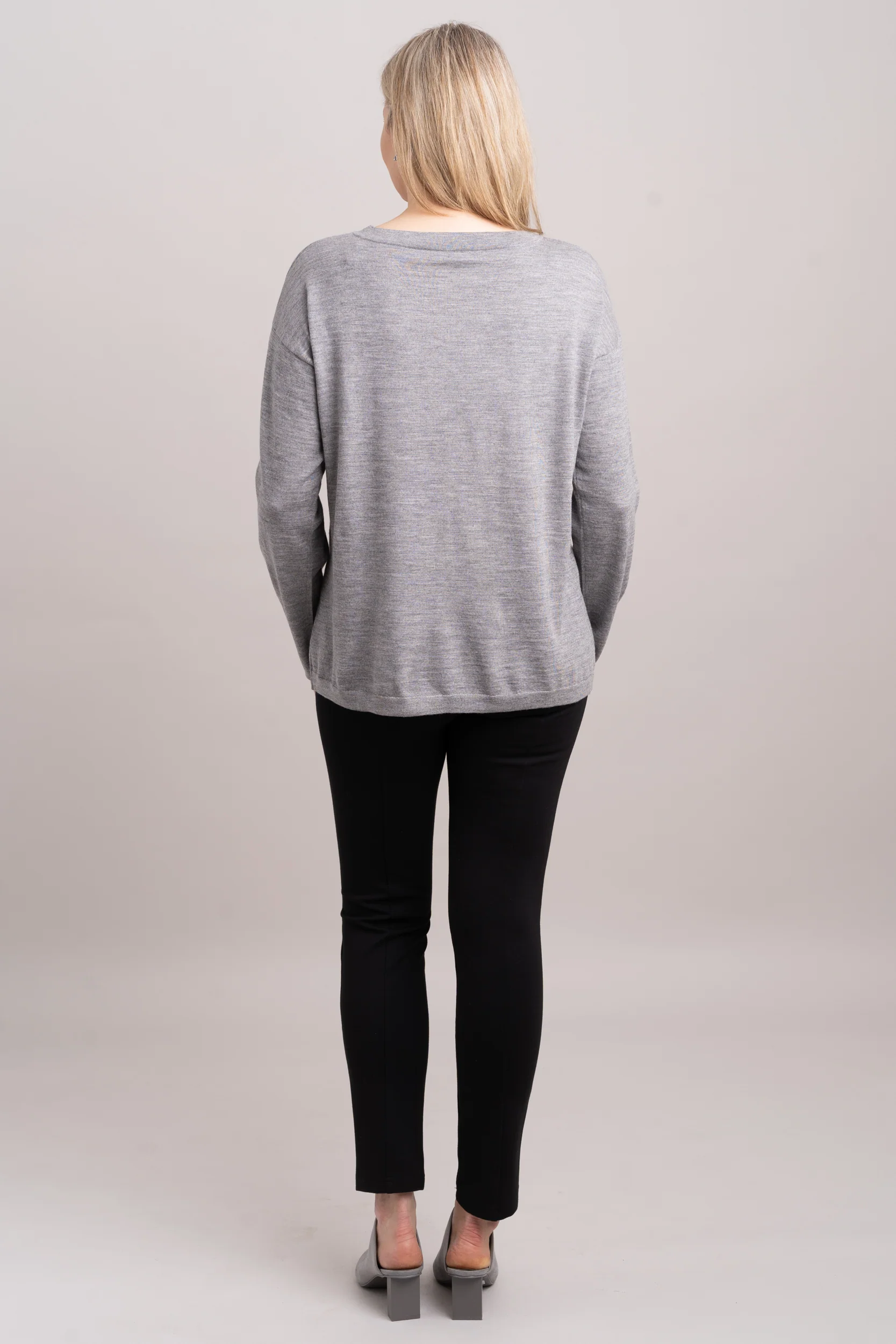 Wishes Sweater, Greyish Shadow, 100% Merino Wool - Image 12