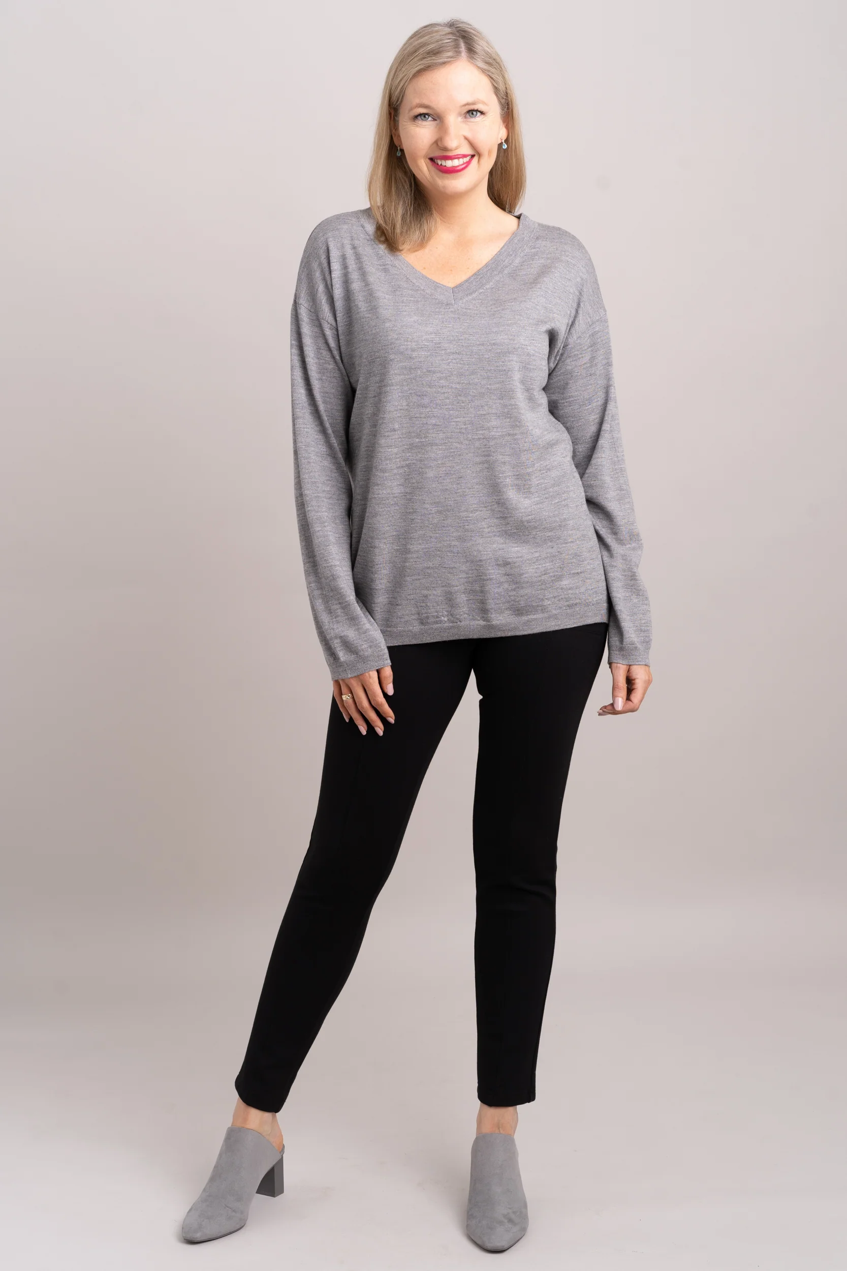Wishes Sweater, Greyish Shadow, 100% Merino Wool - Image 3