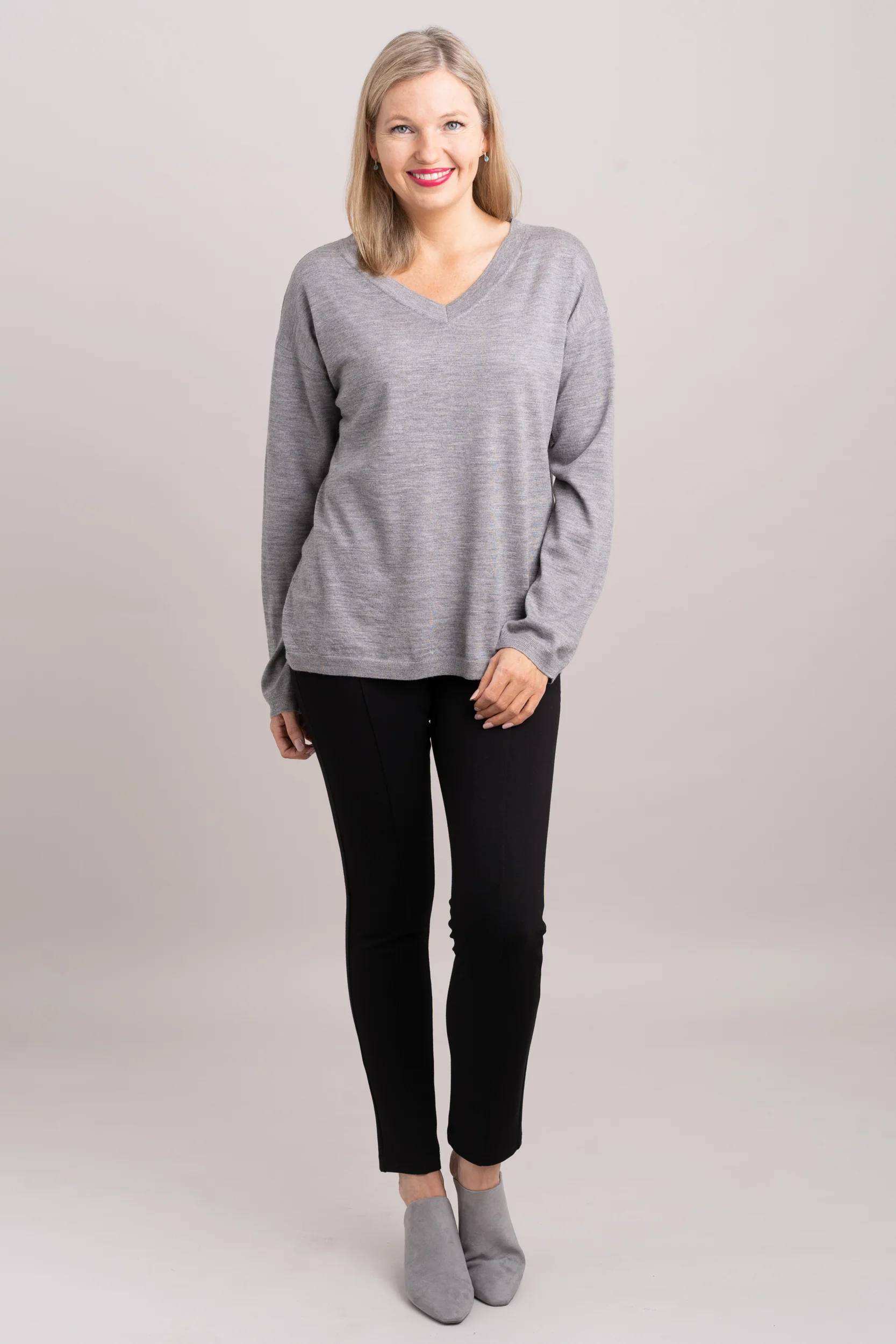 Wishes Sweater, Greyish Shadow, 100% Merino Wool - Image 5