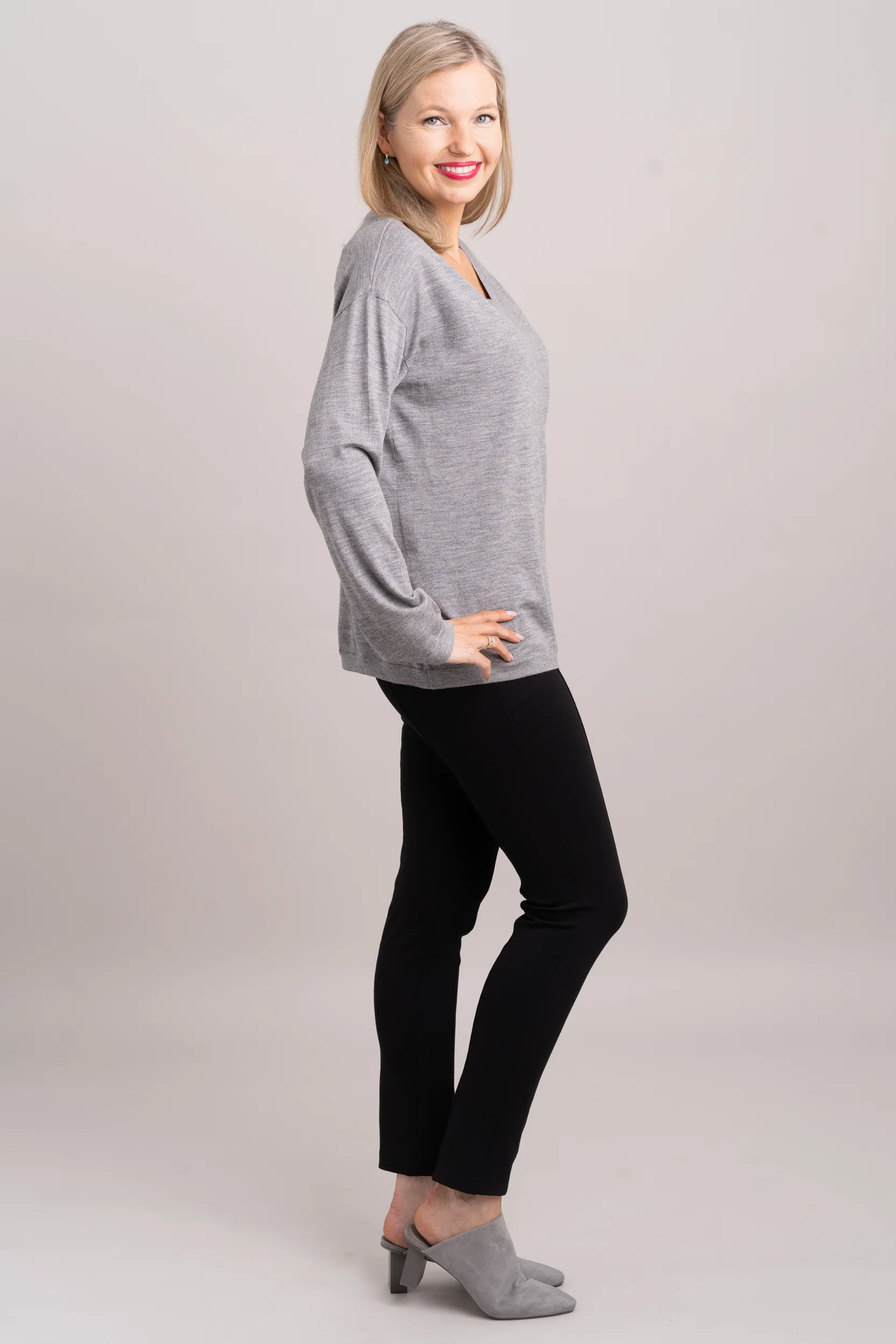 Wishes Sweater, Greyish Shadow, 100% Merino Wool - Image 7