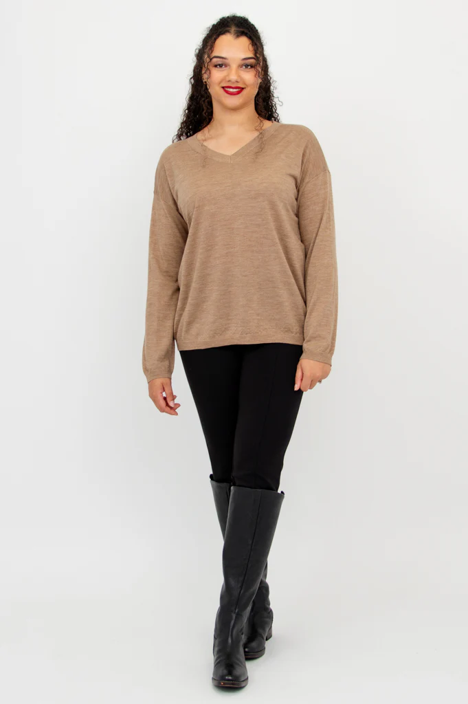Wishes Sweater, Tanhide, 100% Merino Wool - Image 13