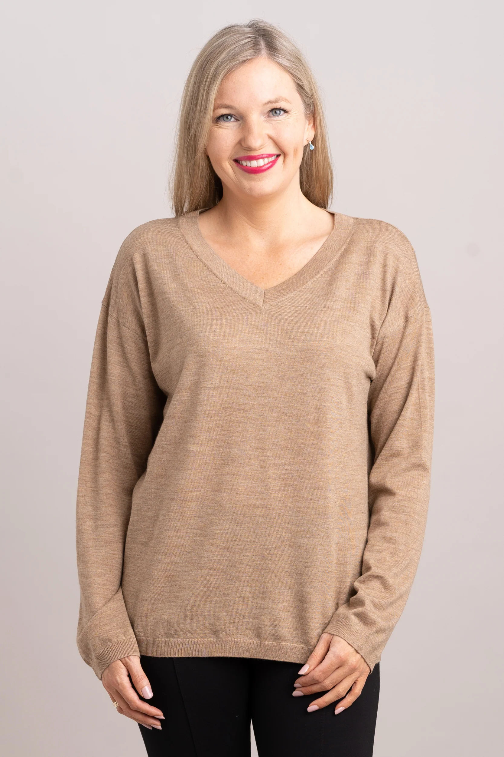 Wishes Sweater, Tanhide, 100% Merino Wool - Image 3