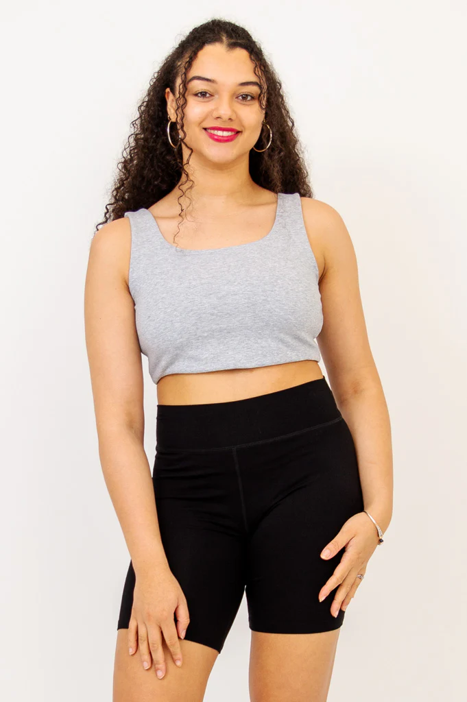 Yoko Bra, Graphite, Cotton- Final Sale